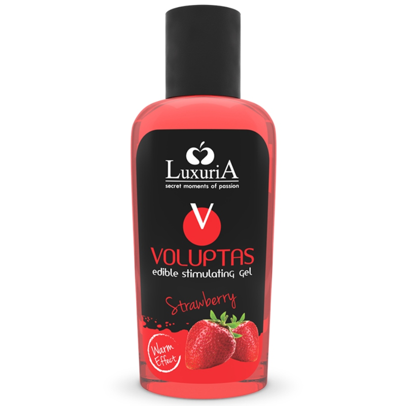Voluptas – Essbares Massagegel mit Wärmeeffekt Erdbeere – 100 ml