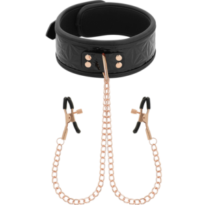 Black Edition – Halsband mit Nippelklemmen