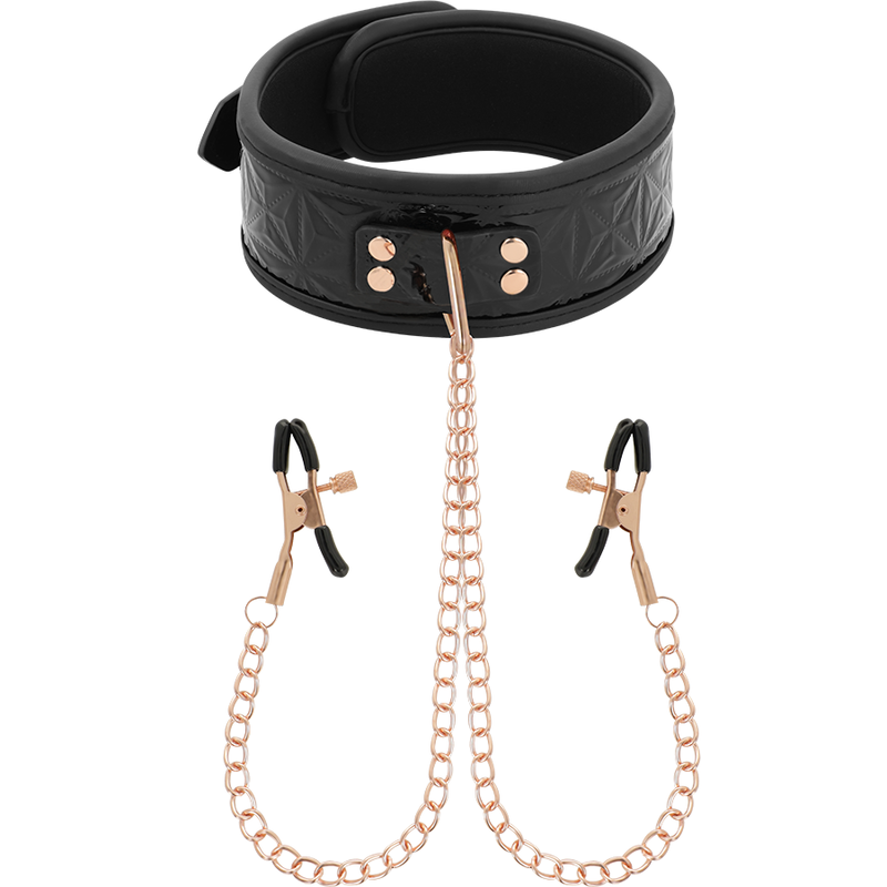 Black Edition – Halsband mit Nippelklemmen