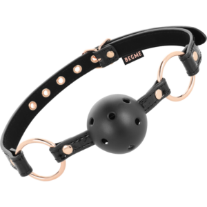 Black Edition – Ballknebel aus veganem Leder