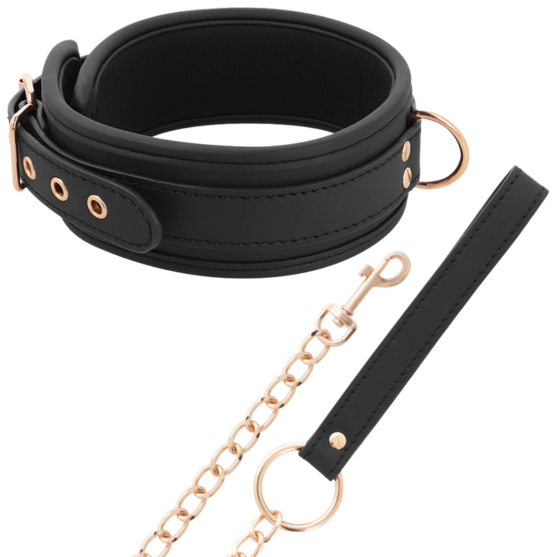 Fantasy – Halsband aus veganem Leder mit Leine – Bild 4