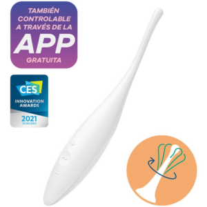 Twirling Joy Clit Tip – Klitorisstimulator mit App-Steuerung – Weiß