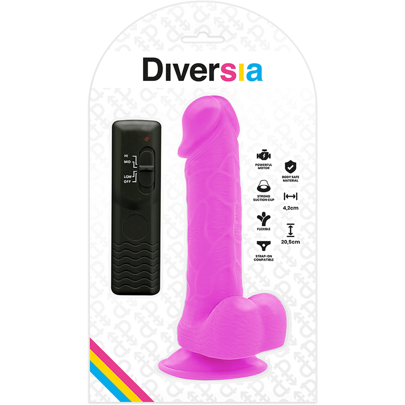 Flexibler Vibrierender Dildo -O – Lila – 20,5 cm – 4,2 cm – Bild 7
