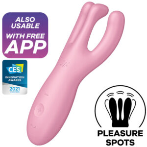 Threesome 4 – Vibrator mit App-Steuerung – Rosa