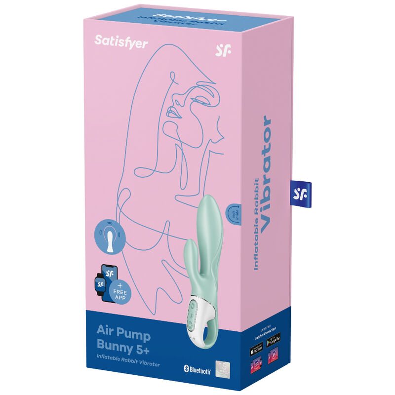 Rabbit-Vibrator mit App-Steuerung und aufblasbar – Grün – Bild 4