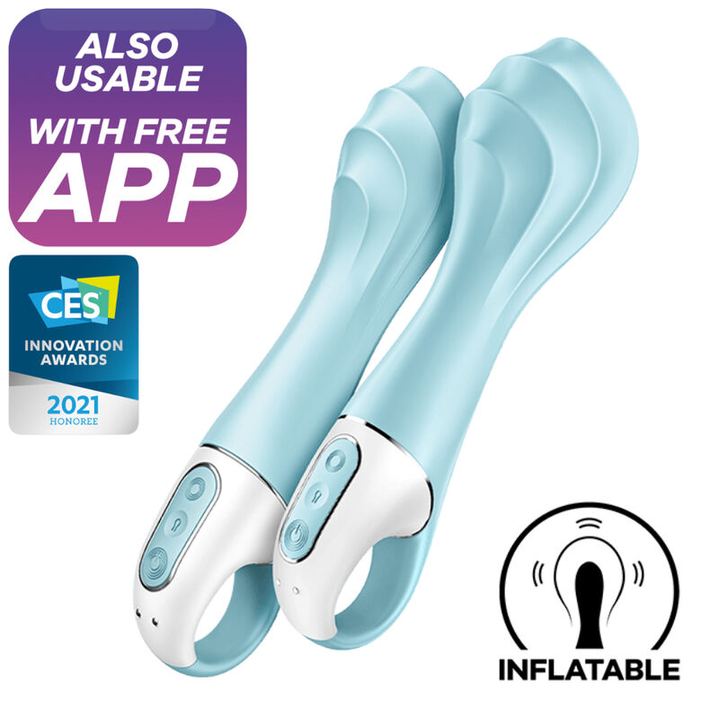 Air Pump – G-Punkt-Vibrator mit App-Steuerung und aufblasbar – Blau – Bild 2
