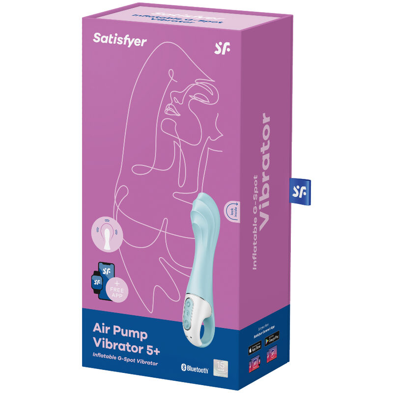 Air Pump – G-Punkt-Vibrator mit App-Steuerung und aufblasbar – Blau – Bild 4