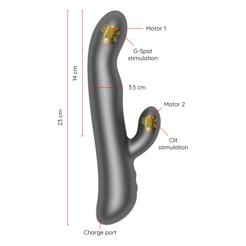 Oslo Vibration & Rotation – G-Punkt-Vibrator mit App-Steuerung und Rotationsfunktion – Schwarz – Bild 3