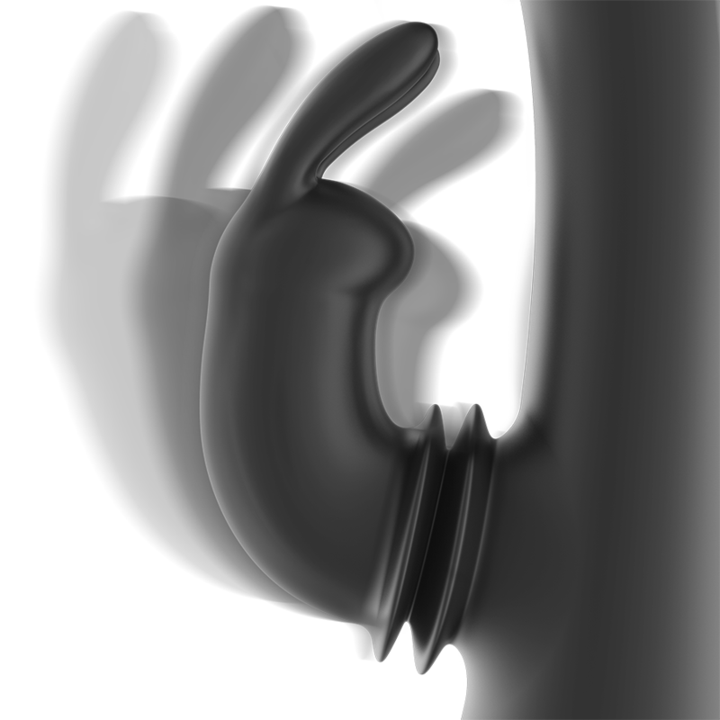 Dj. Adam Wiederaufladbarer Silikon-Rabbit-Stimulator – Schwarz – Bild 6