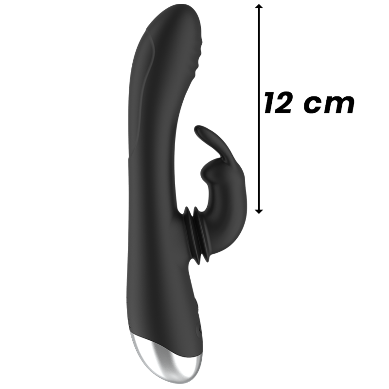 Dj. Adam Wiederaufladbarer Silikon-Rabbit-Stimulator – Schwarz – Bild 7