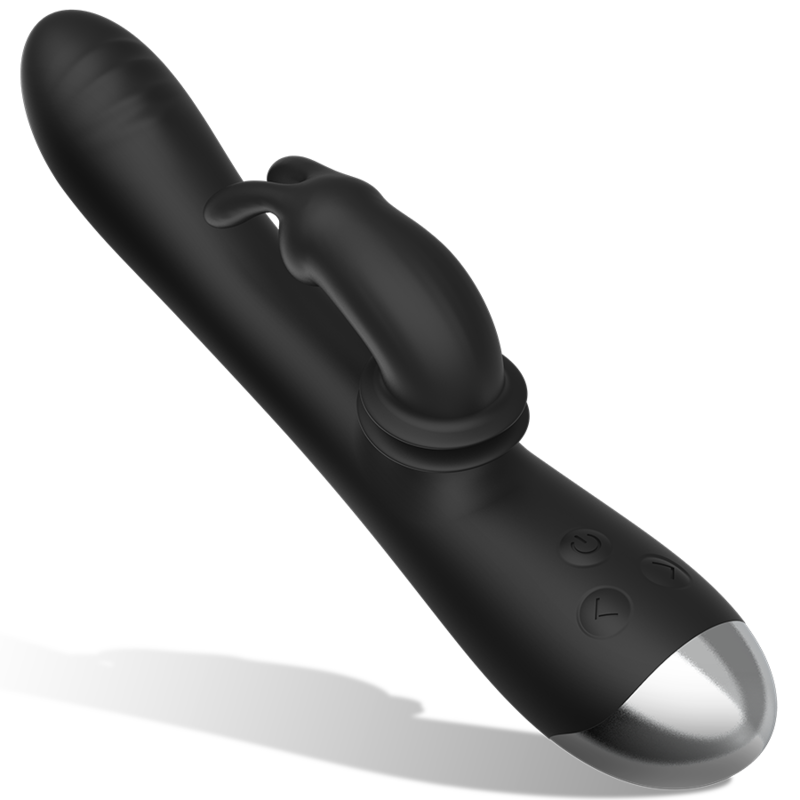 Dj. Adam Wiederaufladbarer Silikon-Rabbit-Stimulator – Schwarz – Bild 2