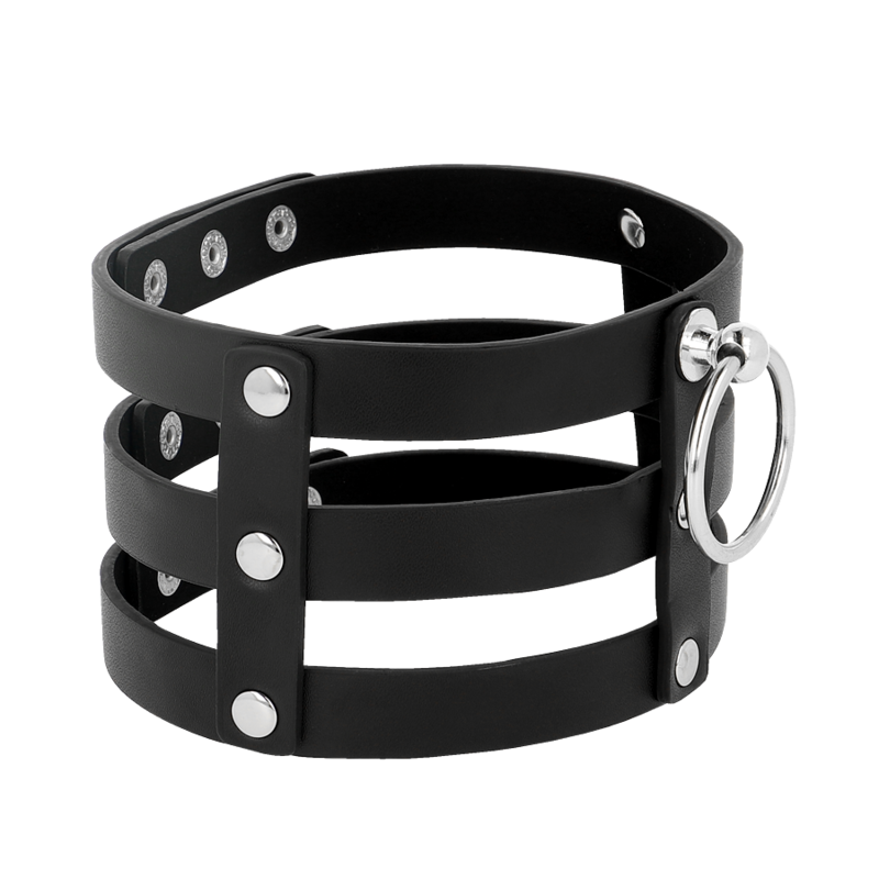 Veganes Leder – Halsband im Fetisch – Stil – Bild 3