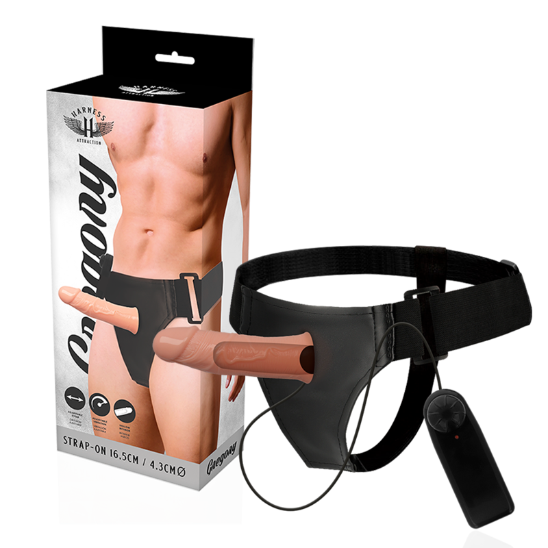 Gregory – Hohler Strap-on-Dildo – Weiß – 16,5 cm – 4,3 cm