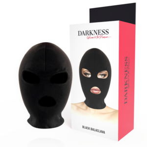 Submission-Maske für Mund und Augen – Schwarz