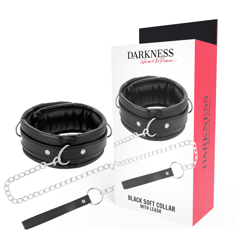 Weiches Lederhalsband mit Kette
