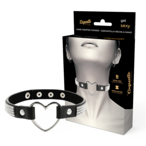 Veganes Leder – Halsband mit Herz
