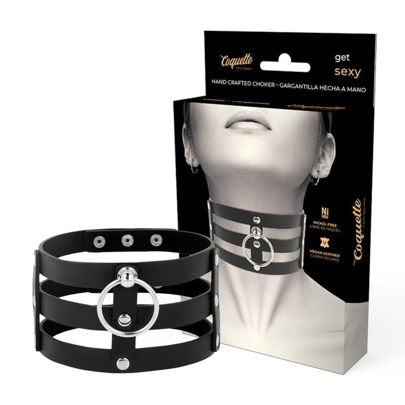 Veganes Leder – Halsband im Fetisch – Stil