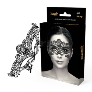 Chic Desire – Breite Spitzenmaske – Schwarz