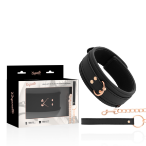Fantasy – Halsband aus veganem Leder mit Leine