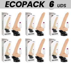 Realistischer Vibrator mit Fernbedienung – Natur – 19 cm – 6er-Ecopack