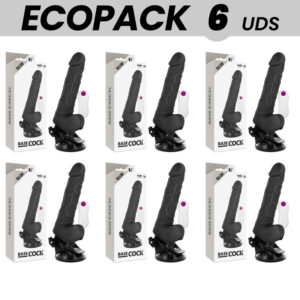 Realistischer Vibrator mit Fernbedienung und Hoden – 19,5 cm – 6er-Ecopack