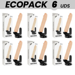 Realistischer Vibrator mit Fernbedienung – Natur – 20 cm – 6er-Ecopack