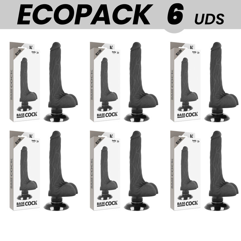Realistischer Vibrator 2-in-1 – 18,5 cm – 6er-Ecopack