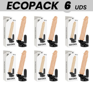 Realistischer Vibrator mit Fernbedienung – Natur – 21 cm – 6er-Ecopack