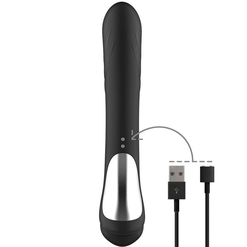Jamie Wiederaufladbarer Silikon-Kaninchenstimulator – Schwarz – Bild 4