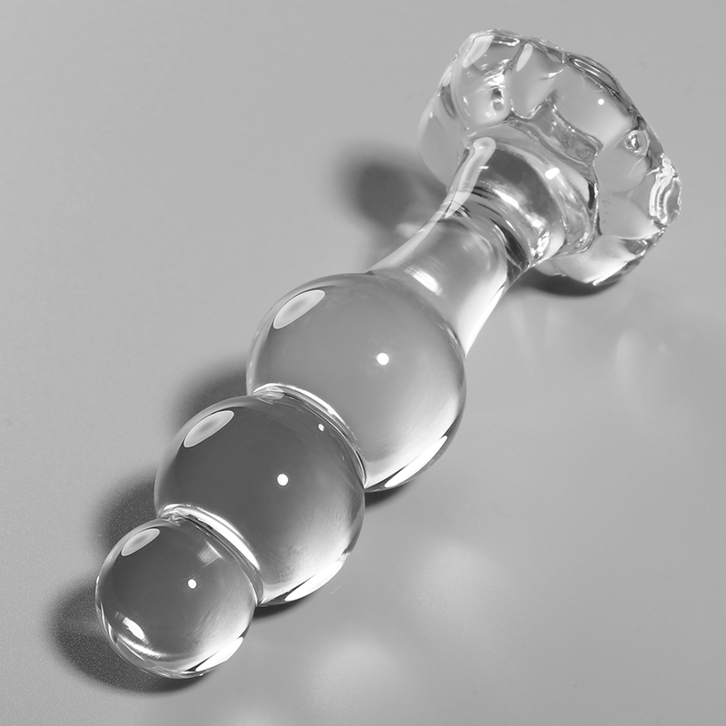 Modell 1 – Borosilikatglas-Analplug – Transparent – 10,5 cm – Ø 3 cm