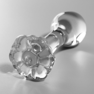 Modell 2 – Borosilikatglas-Analplug – Transparent – 11 cm – Ø 3,5 cm