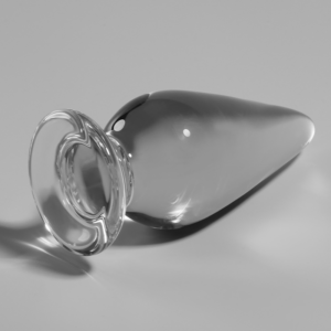 Modell 4 – Borosilikatglas-Analplug – Transparent – 11 cm – Ø 5 cm