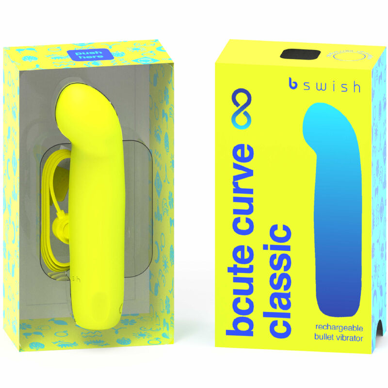 Bcute Curve Infinite Klassischer Wiederaufladbarer Silikonvibrator Gelb – Bild 2