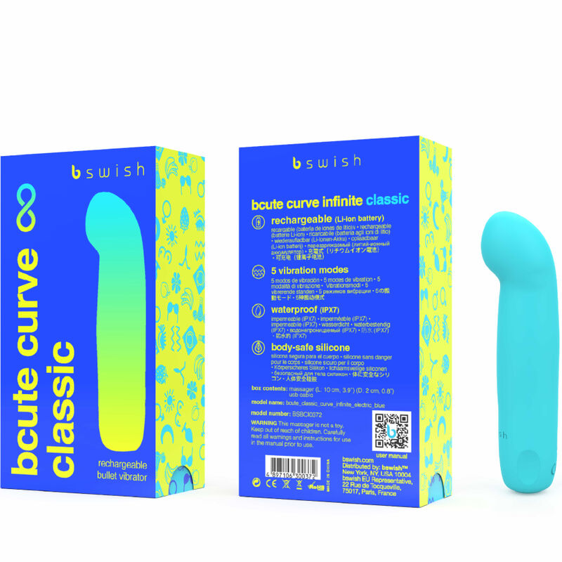 Bcute Curve Infinite Klassischer Wiederaufladbarer Vibrator aus Blauem Silikon – Bild 3