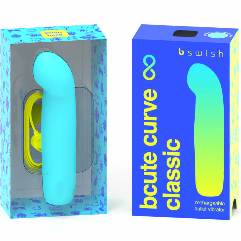 Bcute Curve Infinite Klassischer Wiederaufladbarer Vibrator aus Blauem Silikon – Bild 2