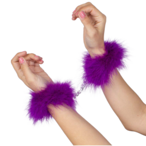 Marabou-Handschellen – Lila