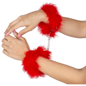 Marabou-Handschellen – Rot