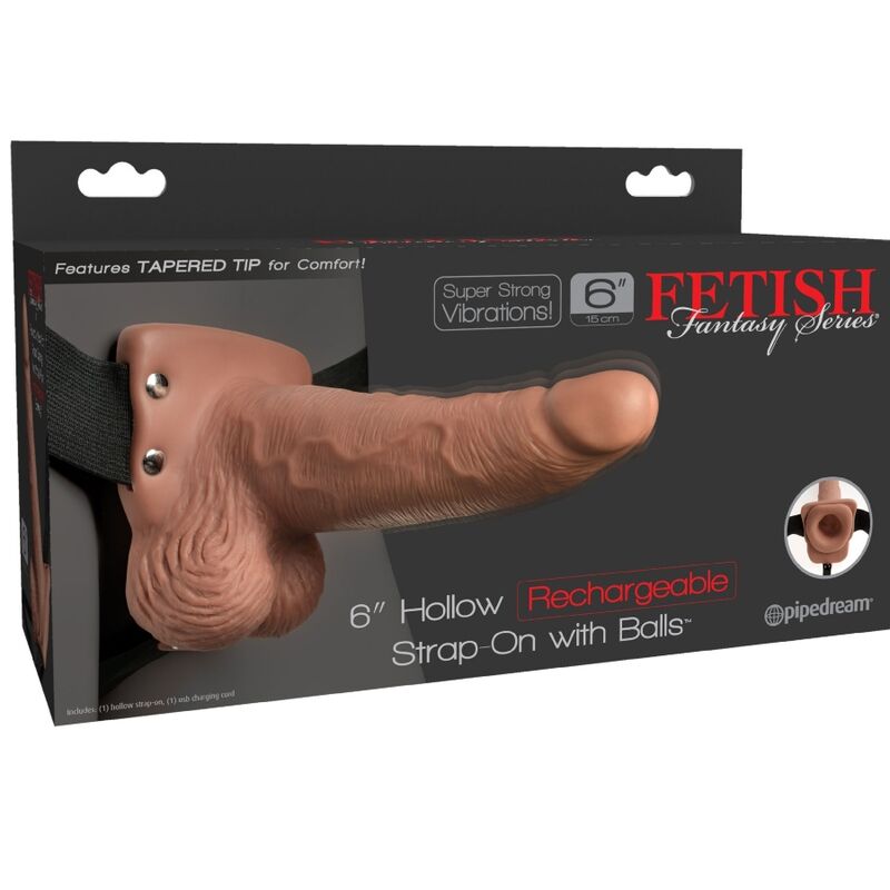 Verstellbares vibrierendes Strap-on-Set mit Hoden – 15 cm – Bild 6