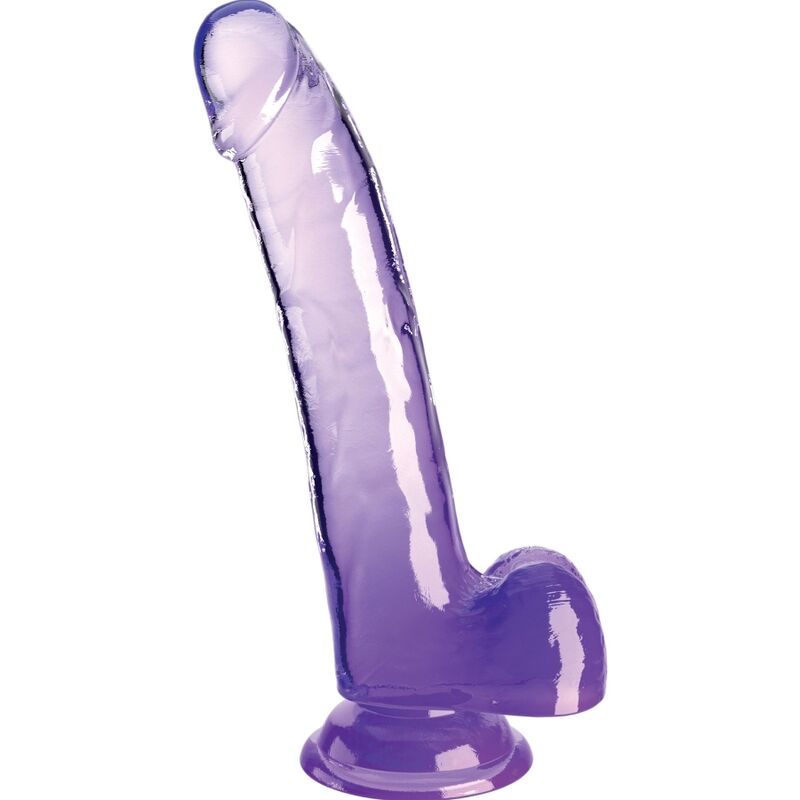 Clear – Realistischer Dildo mit Hoden – Lila – 20,3 cm
