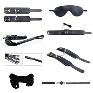 Secret Desires – BDSM-Set, 7-teilig – Schwarz