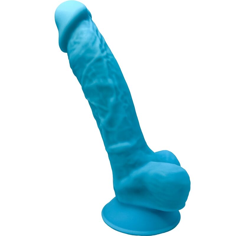 Model 1 Penis Silexpan – Realistischer Dildo – Blau – 17,5 cm