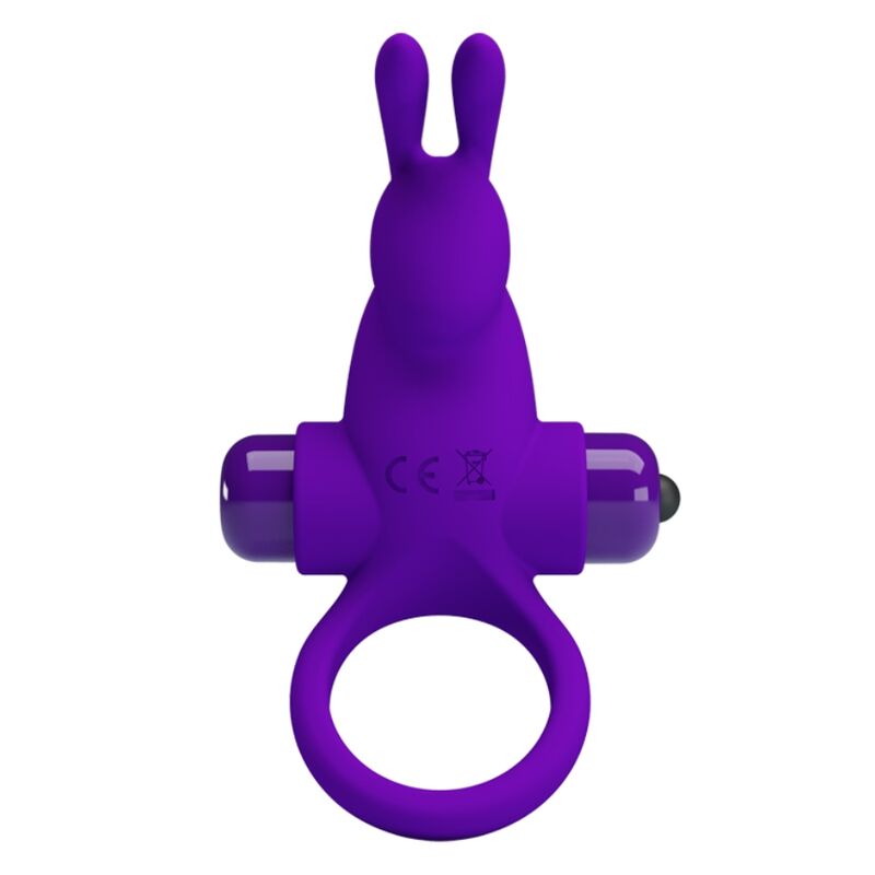 Rabbit-Penisring – Vibrierender Penisring mit Stoßfunktion – Lila