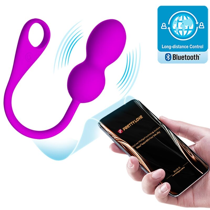 Elvira Wiederaufladbare Vibrierblle – Vibrierender Beckenbodentrainer mit App-Steuerung – Lila