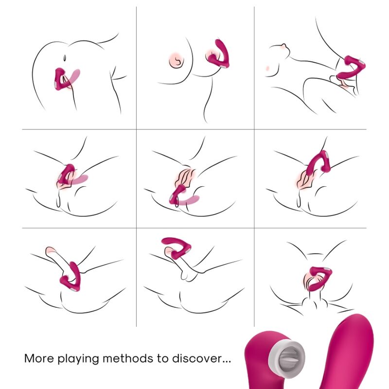 Secretkiss Lecken Vibrierende Klitoris & – Klitorisstimulator – Fuchsia – Bild 4