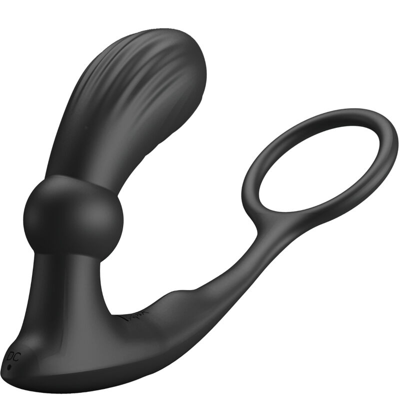 Warren Analring – Penisring mit Analplug mit Fernbedienung und Stoßfunktion – Schwarz