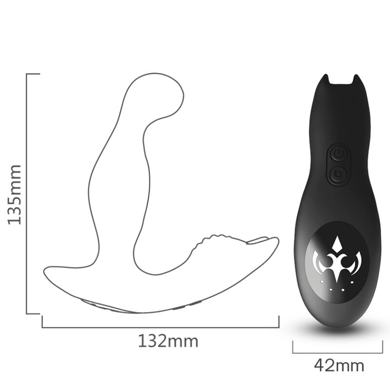 Bat King – Prostata-Massager mit Fernbedienung und Rotationsfunktion – Schwarz – Bild 3