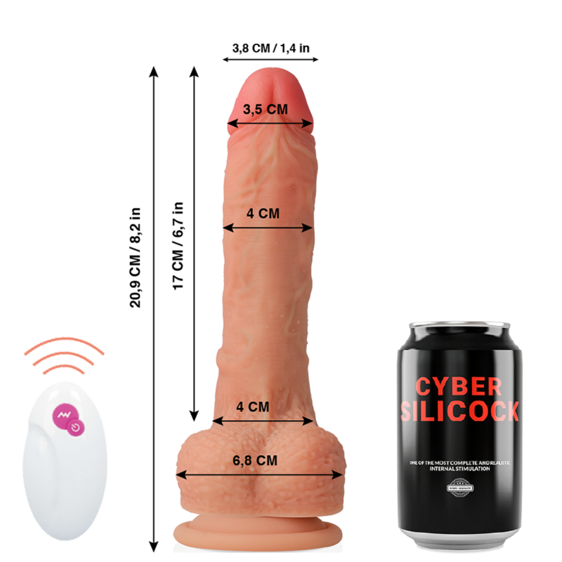 Master Huck – Realistischer Vibrator mit Fernbedienung – 20,9 cm – Bild 2