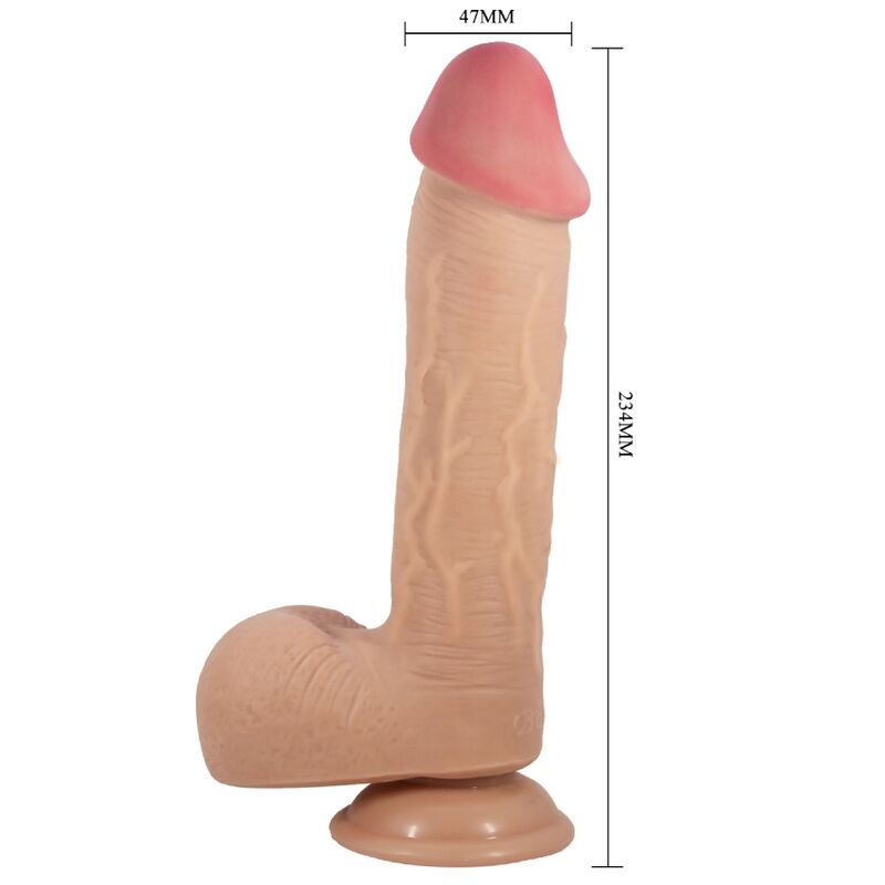 Sliding Skin Series – Realistischer Dildo mit Saugfunktion – 23,4 cm – Bild 4
