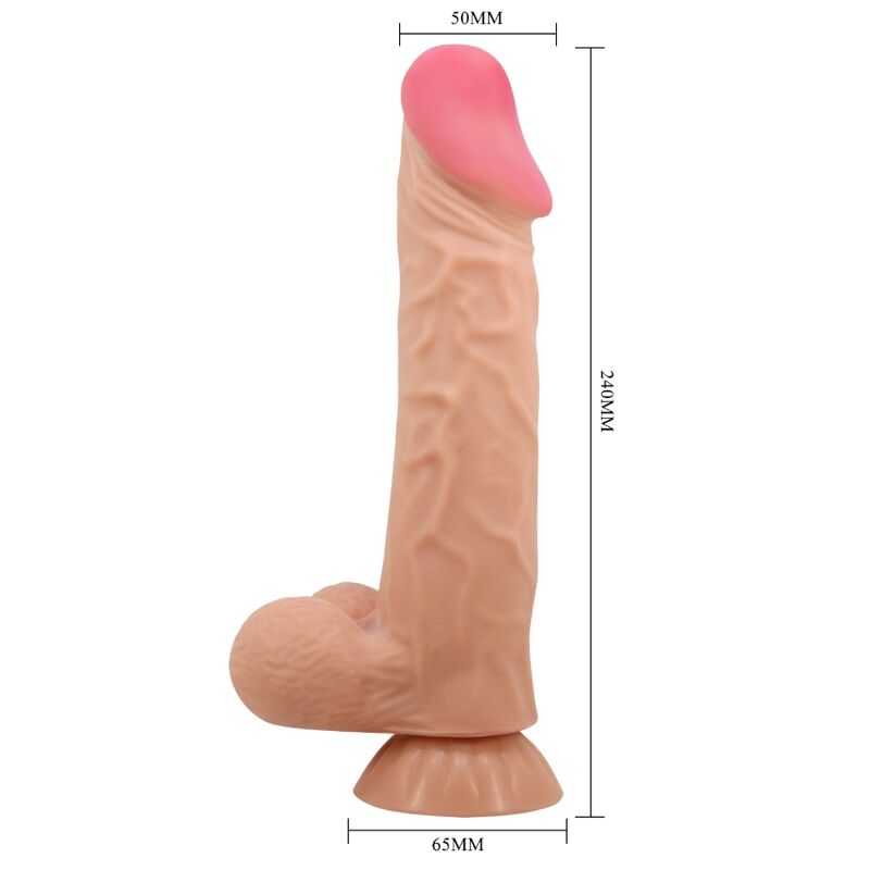 Sliding Skin Series – Realistischer Dildo mit Saugfunktion – Natur – 24 cm – Bild 4