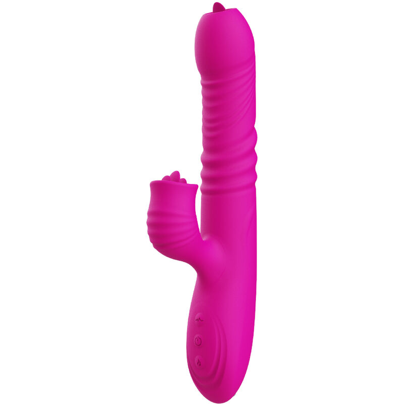 Fanny Multifunktions-Doppelzungen – Zungenstimulator mit Wärmefunktion – Fuchsia – Bild 3